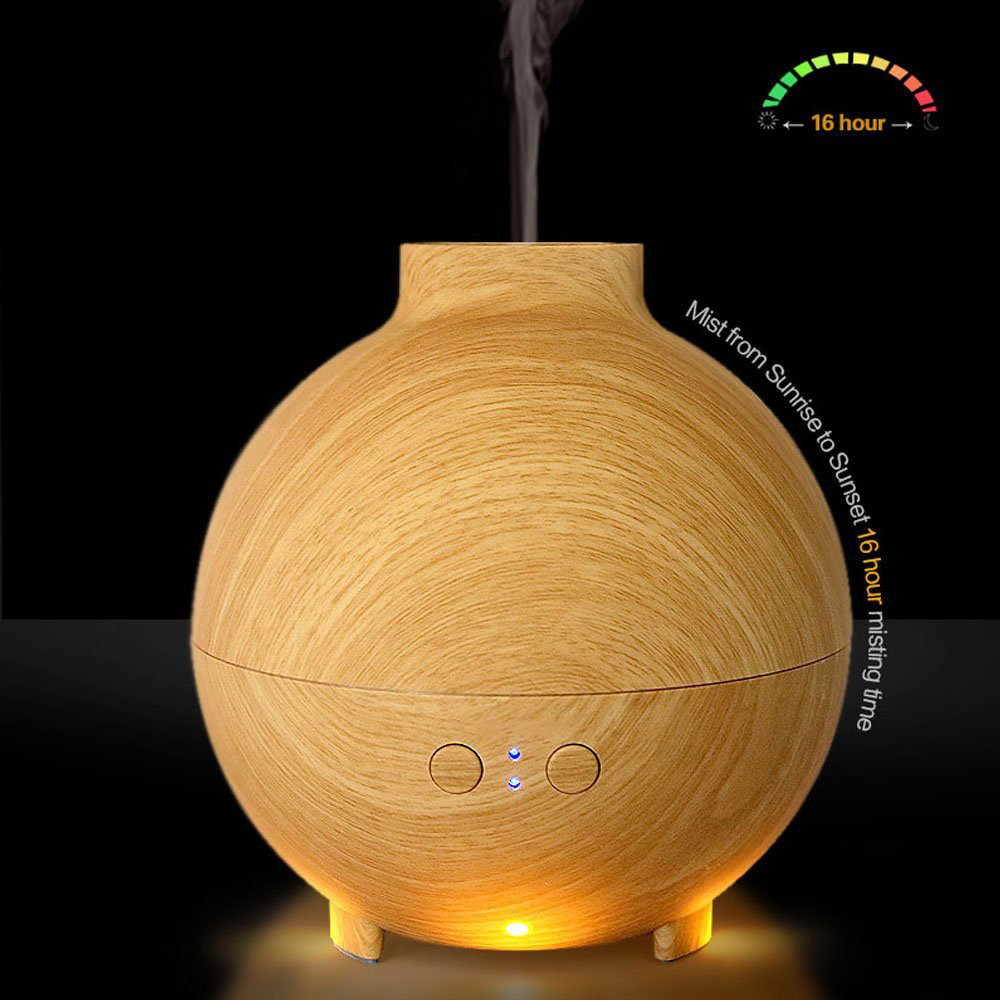 Difusor de aroma de grano de madera de 600 ml para bebé con niebla fuerte