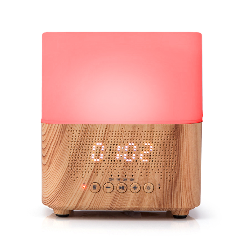 Cool Mist 300ml Difusor de Aroma Led con Reloj Despertador
